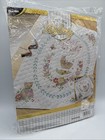 Bucilla Sweet Baby Crib Cover Stamped Cross Stitch Kit Size 34 X 43 New