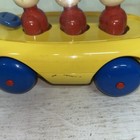 Vintage Retro Modern Ambi Toys School Bus Three People Made In Holland