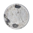 1853 Seated Liberty Quarter With Arrows   Rays -  gc  Love Token