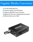 Fiber To Ethernet Media Converter  Gigabit Single Mode Sfp Lc Converter  1000   