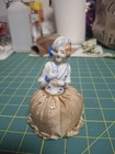 Vntg Antique Japan Porcelain Hand Painted Pin Cushion Doll Made In Japan