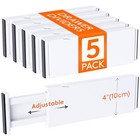  5 Pack Drawer Dividers 4  High  11-17  Adjustable Dresser Drawer Organizers 