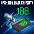 2pcs Smart In-car Hud Co-pilot Windshield Display Speedometer Head Up Display