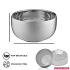 1 Pcs Stainless Steel Shaving Soap Bowl Unbreakable Cup Barbers Accessories