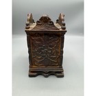 Antique Cast Iron Still Bank Floral Relief Architectural Victorian Coin Bank 6 