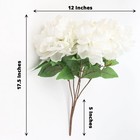 White 2 Bushes 17  Silk Artificial Peony Flowers Bouquets Wedding Party Supplies