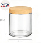 Small Glass Jars With Lids 4oz 2 Pack Clear Small Glass Jars With Plastic Woodgr