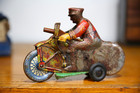 Vintage Marx Military Police Motorcycle Tin Wind Up Toy Antique