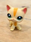 Hasbro Littlest Pet Shop  1905 Short Hair Cat Green Eyes Authentic Lps Rare Htf