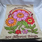 Boho Hippie Wall Tapestry  Different Eyes See Different Things Flowers