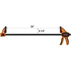 Jorgensen 2 Pack 24  Bar Clamps Set One Hand Clamp spreader Medium Duty E-z Hold