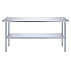18  X 72  Stainless Steel Work Table With Galvanized Undershelf 18x72 Workbench