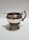 Vintage 4-footed  Silverplate Creamer  Ornate Design Handle  Some Wear
