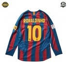 Fc Barcelona 2005 06 Reissue Jersey     Ronaldinho  10     Long Sleeve     Size M