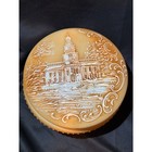 Antique Satin Glass Footed Dresser Trinket Box