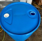 55 Gal  Industrial Plastic Drum Rain Barrel Container Outdoor Water Storage Blue