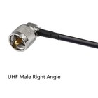 Pl 259 Right Angle Uhf Male To Uhf Male Coax Cable 3ft Rg58 For Ham Radio