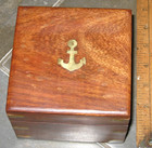 Vtg C  Plath Hamburg  Germany Brass Gimmel Binnacle Nautical Compass In Wood Box