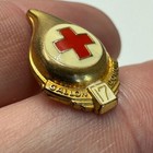 Vintage American Red Cross Blood Donor 17 Gallon Gold Tone Lapel Pin Service Awa