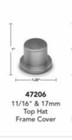Nut Cover 11 16    17mm Flat Top Hat Chrome Plastic 1  Tall Hts 47206 Set Of 10