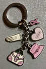 Authentic Coach Key Chain Keyring With Charms  Bag hat glove heart cancer Symbol