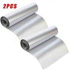 2pack Embossed 304 Stainless Steel Auto Heat Shield Barrier Exhaust Car Turbo