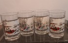 1978 Arbys Collectors Series Currier   Ives Glasses Set Of 4- 12oz  Glasses