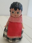 Vintage Celluloid Japan Flapper Girl Doll Kewpie Goggly Eyes Black Hair Rare 6 