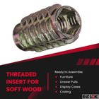 E-z Lok Knife Threaded Insert For Soft Wood  Zinc Hex-flush Thread Inserts 5    
