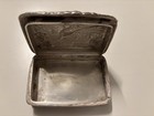 Stunning Antique Silver Plated Snuff Box Pill Box England  Ca 1900s