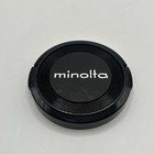 Vintage Minolta 57mm 55mm Md mc Front Lens Cap Genuine Oem Black Circle Camera
