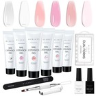 Poly Nail Gel Kit For Beginners - 6 Pcs Nail Extension Gel Set  Easy Application
