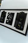 Lewis Hamilton Signed Replica F1 Gloves Pair     Framed Triptych  Mercedes 2022