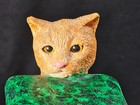 Rare Vtg 1990 s Marty Sculptures Purrfect Pet  cat-a-pillar  Orange Tabby  Mint