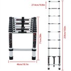 8 5 Ft Folding Aluminum Telescoping Compact Telescopic Ladder For Home