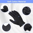 Black Cotton Gloves - 3 Pairs Medium Work Gloves For Handling Film  Photo  Co   