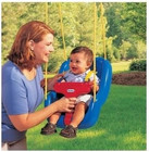 Baby Swing  Portable Hanging Rocker  Blue  Indoor Outdoor Use  Adjustable Straps