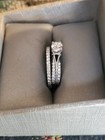Vera Wang Love Collection  14k White Gold All Natural Diamond And Sapphire   