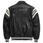Men s Bomber Encrusted Plush Handmade Genuine Cowhide Leather Varsity Jacket