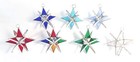7 Stained Glass Moravian Stars -1 Of Each Color     The Perfect  Gift