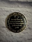 Alcoholics Anonymous Black Aa 1 Year Medallion Token Coin Chip Bill W W  Dr Bob