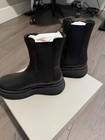 Women   s Chelsea Boots Black Leather Boots  Size Eu 37 Nwt Us 6 5 Dee Ocleppo