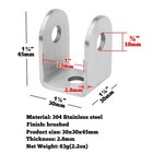 10 Pcs U Bracket For 1  Panels Bracket Stamped 304 Stainless Steel With Brush   