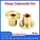 Round Flange Trapezoidal Nut Brass T8-t40  For Left right-hand Thread Lead Screw
