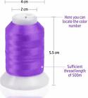 63 Colors Polyester Embroidery Machine Thread Kit 500m Every Spools