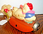 Vintage Celluloid   Tin Rabbit Wind Up Toy Made In Japan