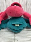Applause Felix Frog Stuffed Plush Animal 18  1986 Vintage Lot Of 2 Pink   Green