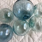Glass Fishing Float Buoy Ball Vintage Japanese Set Of 5 Dia  7-10cm Japan