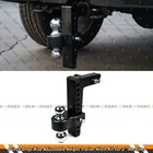 10 In Drop Rise Adjustable Black Aluminum 2-ball Trailer Hitch For 2   Receiver
