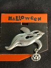 Super Cute Vintage Aai Silver Tone Halloween Ghost Pumpkin Pial Brooch Pin